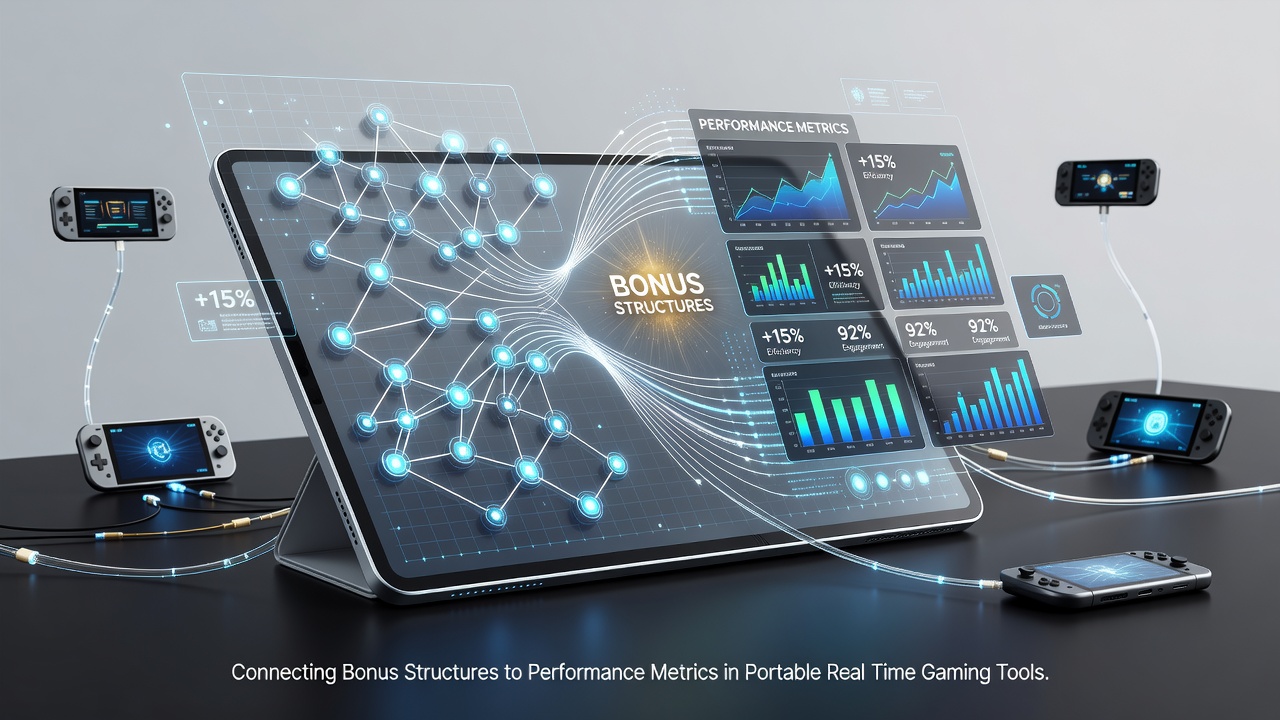 Analytics dashboard showing performance metrics connected to mobile gaming bonus triggers