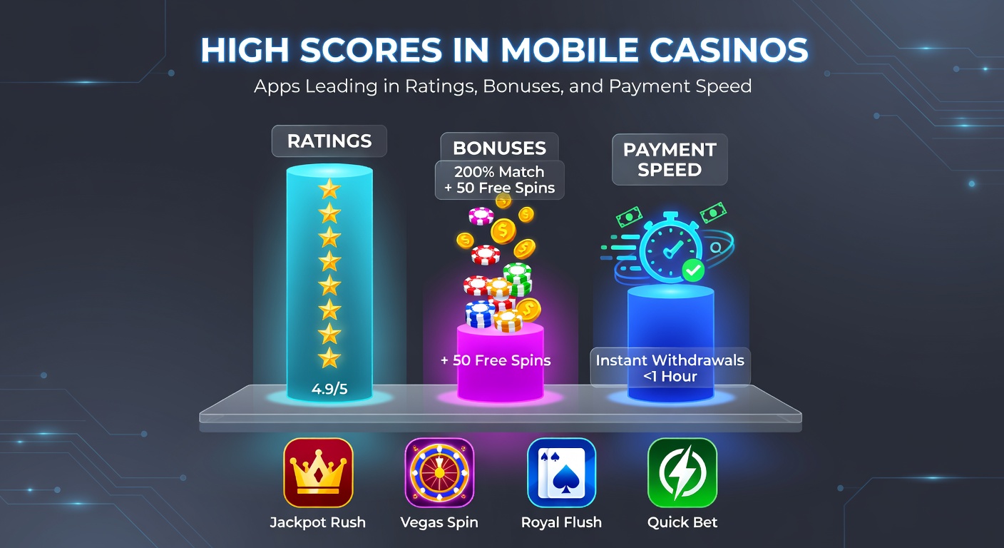 Graph showing payout speed comparisons across leading mobile casino apps, highlighting sub-24-hour leaders