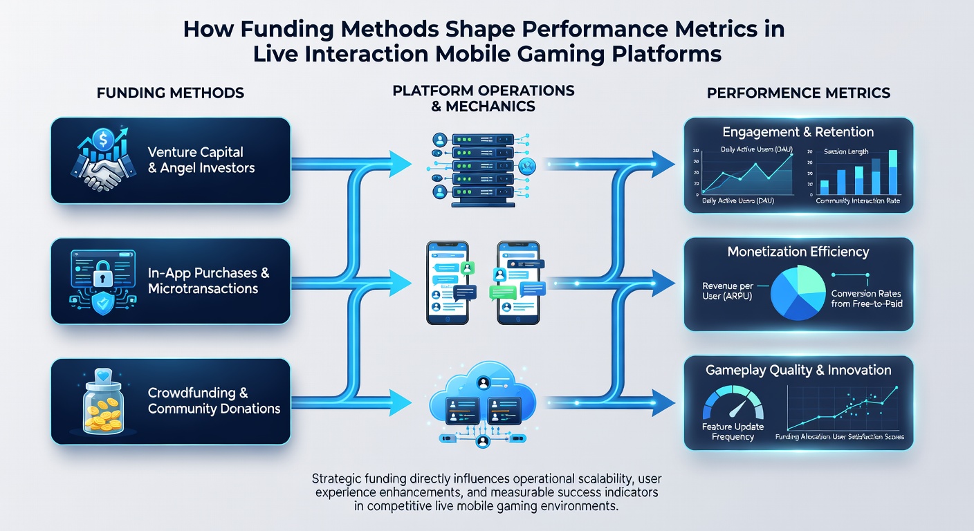Charts displaying performance metrics influenced by different funding choices in mobile gaming