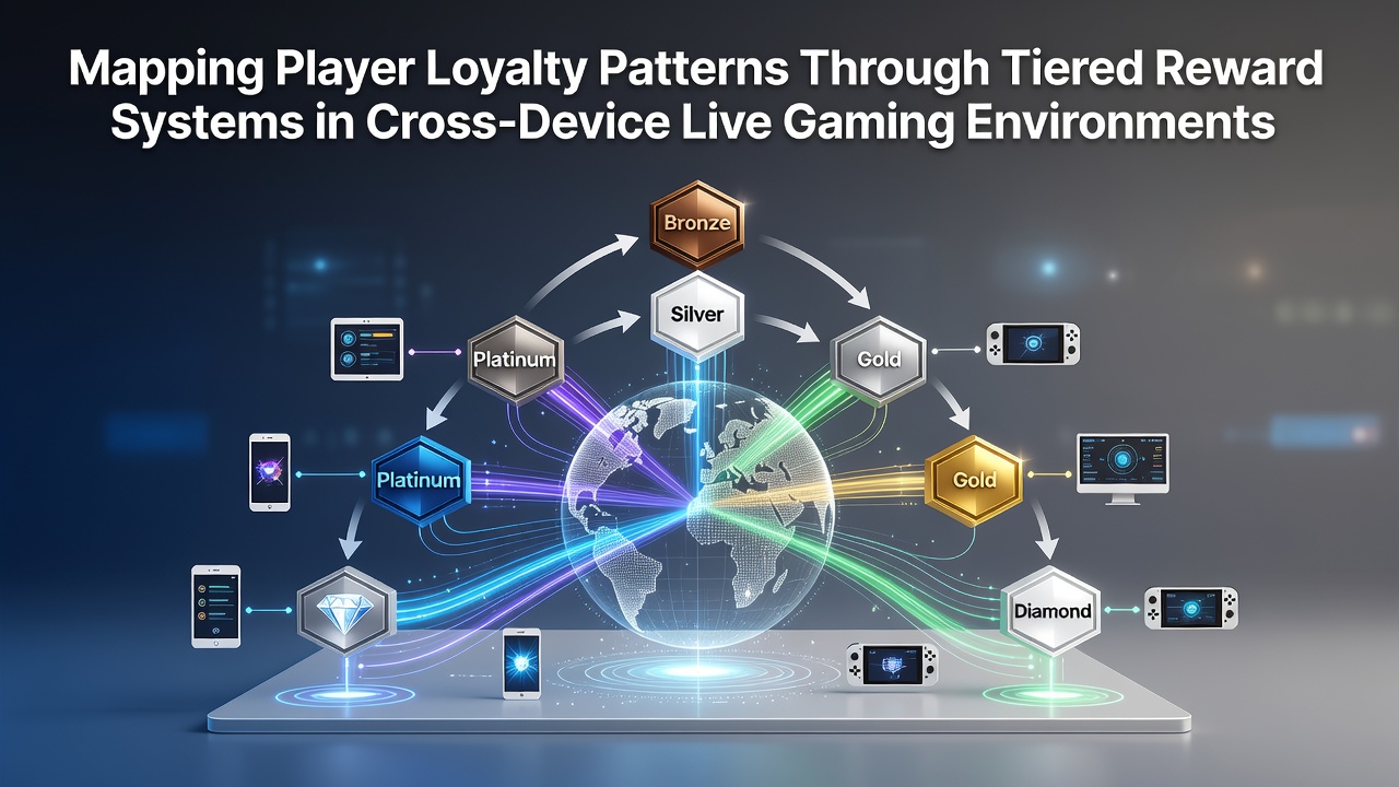 Analytics dashboard displaying player loyalty tiers and cross-device engagement metrics